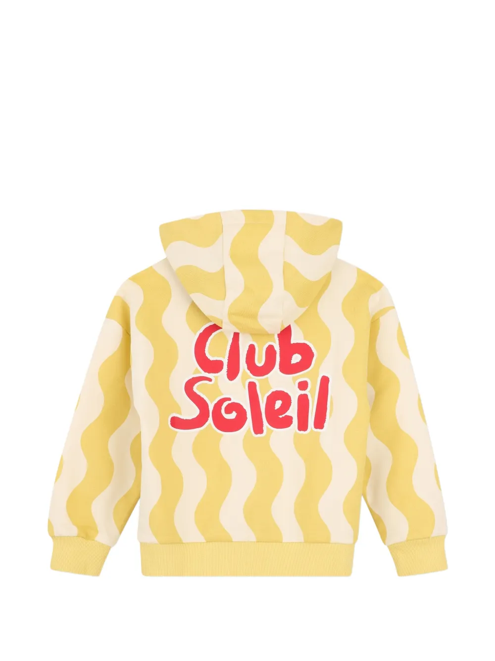  Kids Around Wave-pattern Zip-up Hoodie - Yellow 