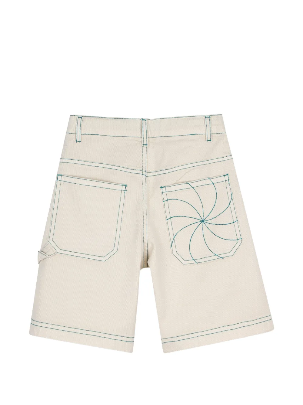  Kids Around Contrast-stitch Shorts - Neutrals 