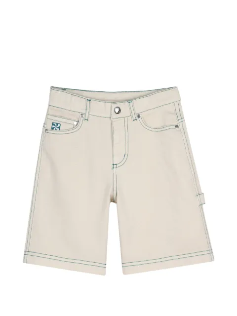 Kids Around contrast-stitch shorts