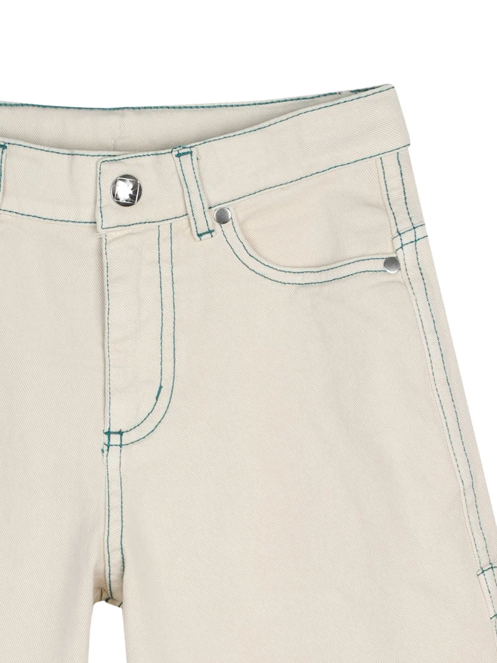  Kids Around Contrast-stitch Shorts - Neutrals 