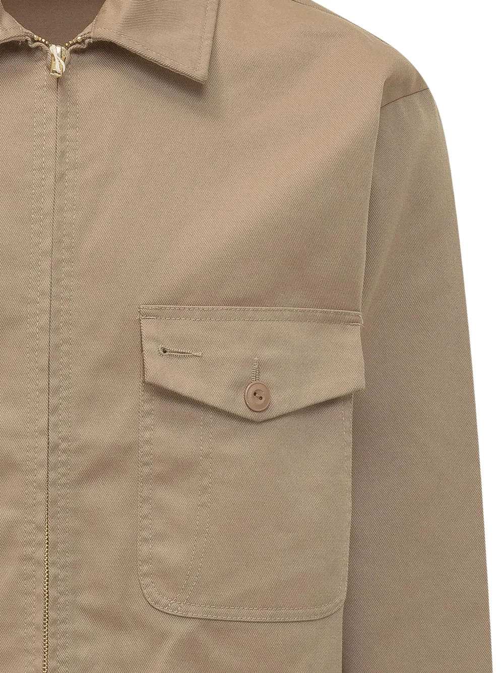  Universal Overall Zipped Shirt Jacket - Neutrals 