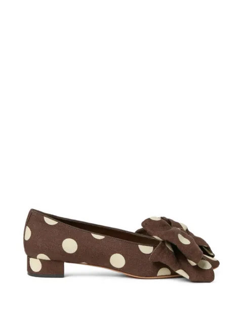 Loeffler Randall Noa bow polka dot ballet flats