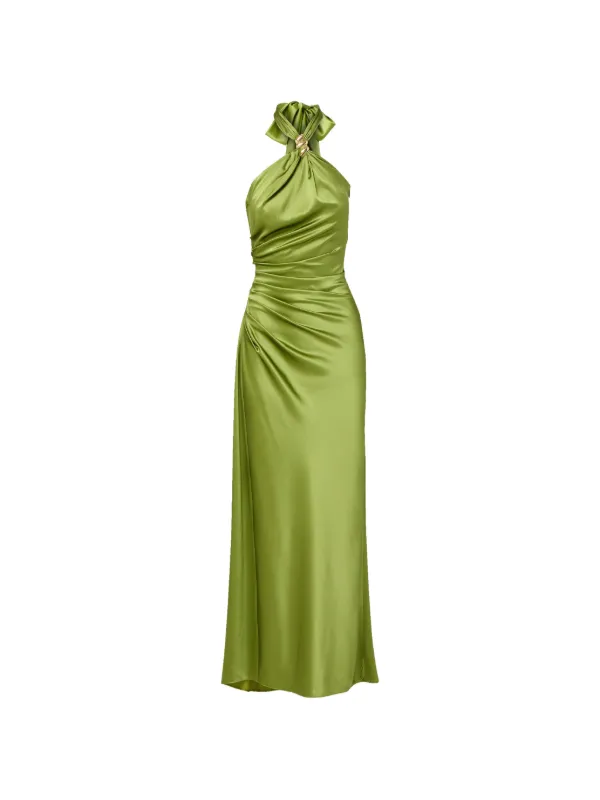 Veronica Beard Izaren Halterneck Twisted Maxi Dress | Green | FARFETCH Veronica Beard Izaren Halterneck Twisted Maxi Dress | Green | FARFETCH