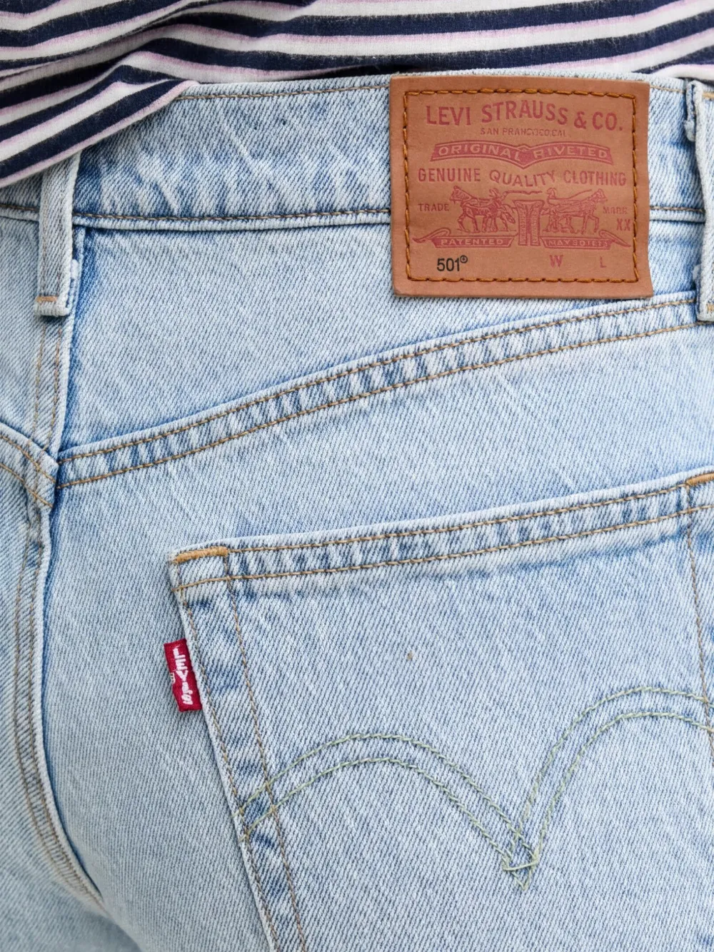 Levi's 501 denim shorts Blauw