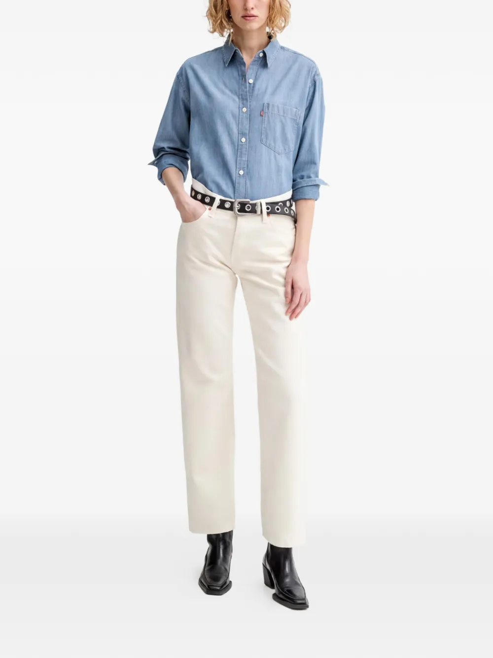  Levi's Camicia Denim Con Tasche - Blu 