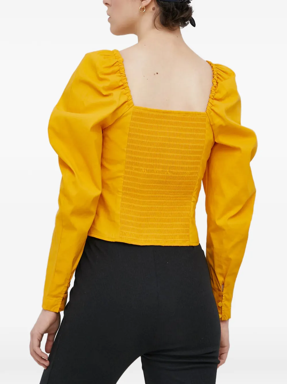 Levi's Top met pofmouwen en ruches Geel