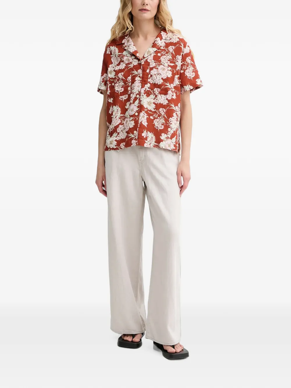 Levi's Blouse met bloemenprint en borstzak Bruin