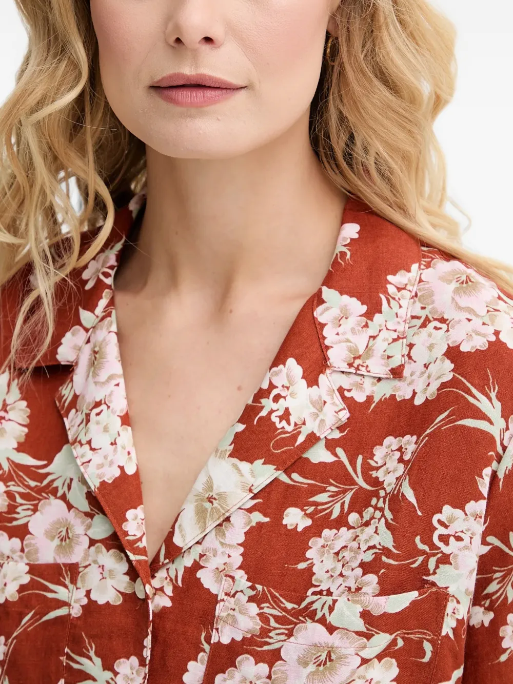 Levi's Blouse met bloemenprint en borstzak Bruin