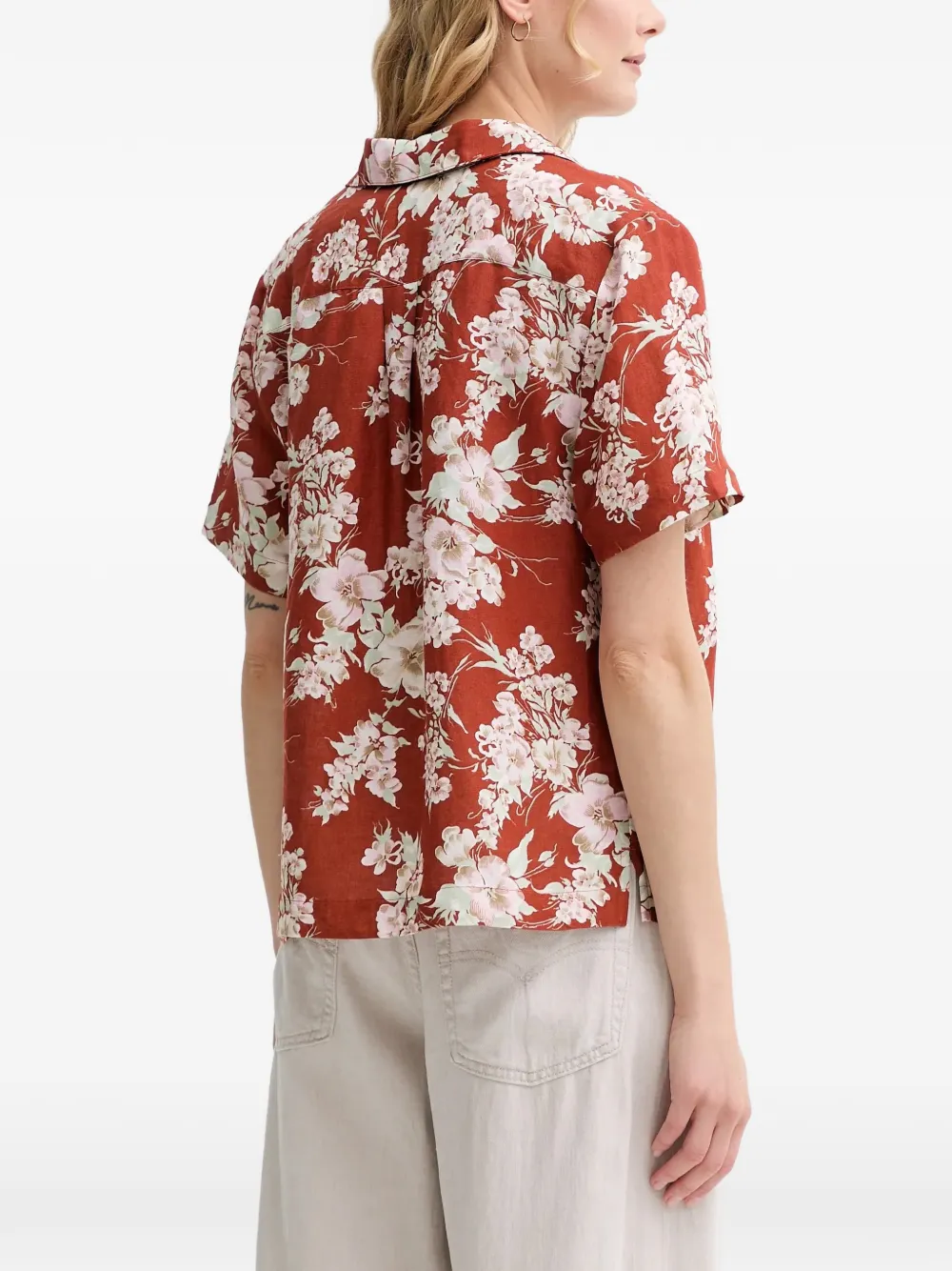Levi's Blouse met bloemenprint en borstzak Bruin