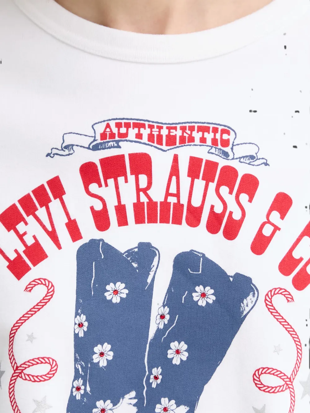 Levi's Sweater met print Wit