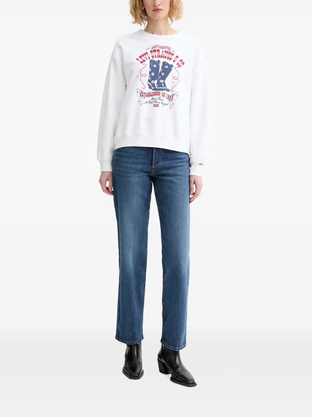Levi's Sweater met print Wit