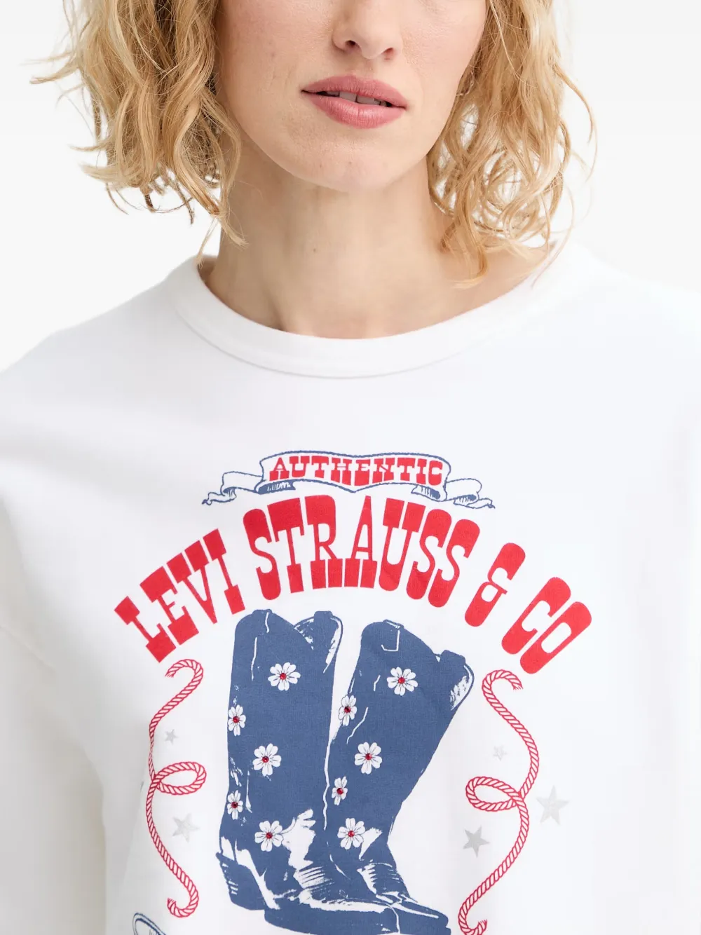 Levi's Sweater met print Wit