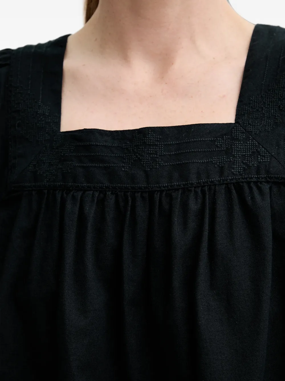 Levi's Ambre top met vierkante hals Zwart