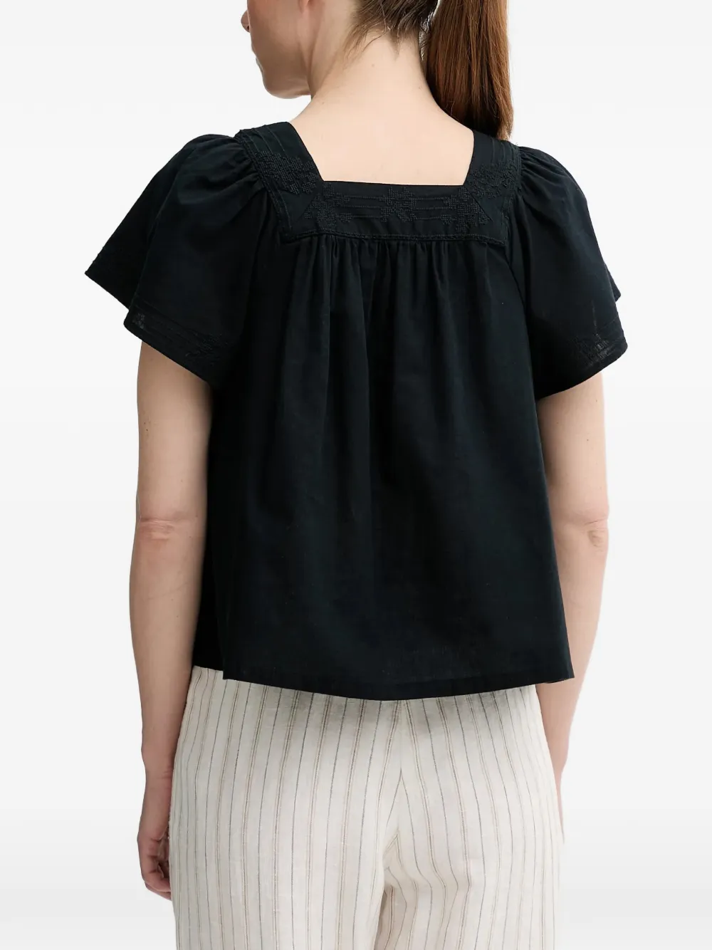 Levi's Ambre top met vierkante hals Zwart