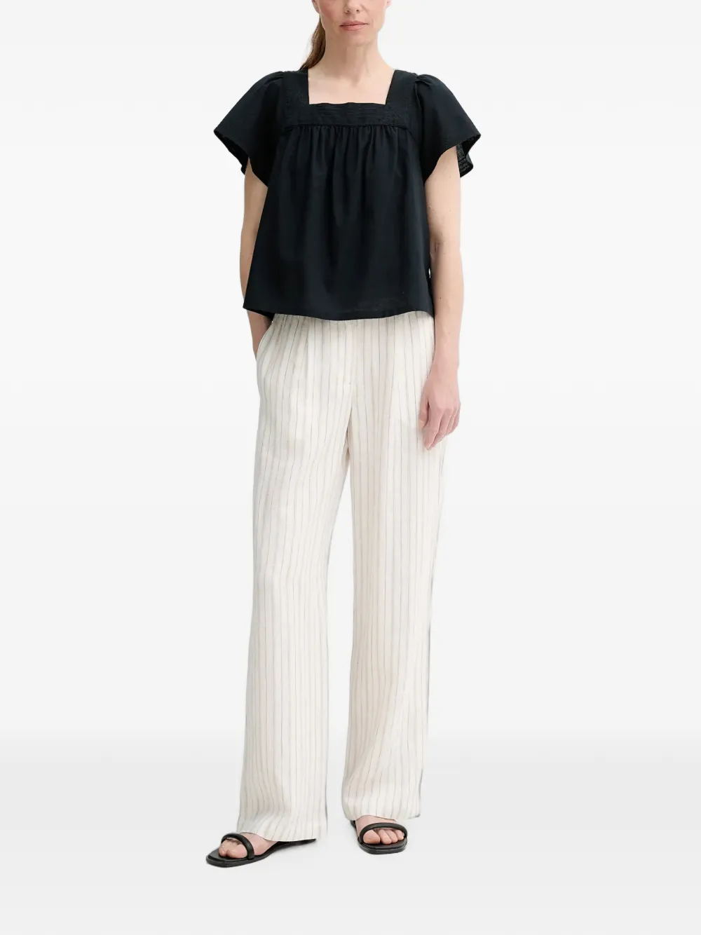 Levi's Ambre top met vierkante hals Zwart