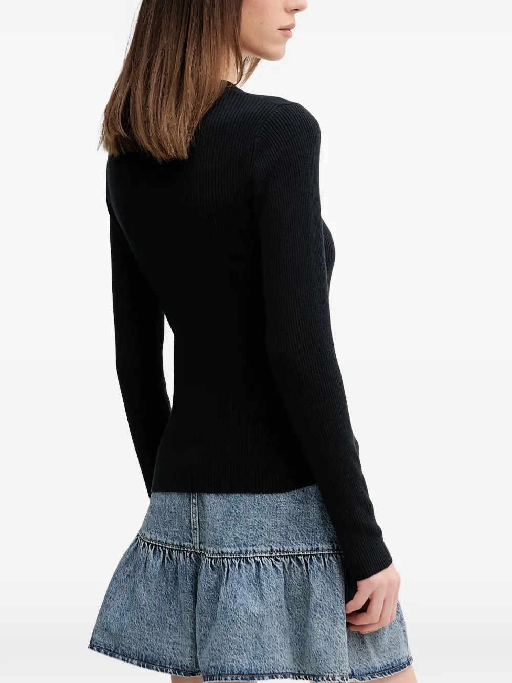 Levi's logo-detail long-sleeve top Zwart