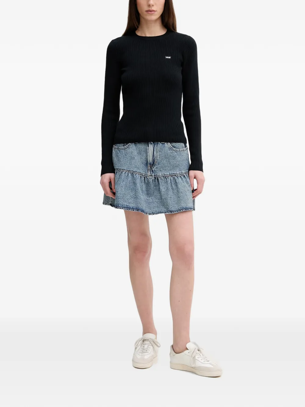 Levi's logo-detail long-sleeve top Zwart
