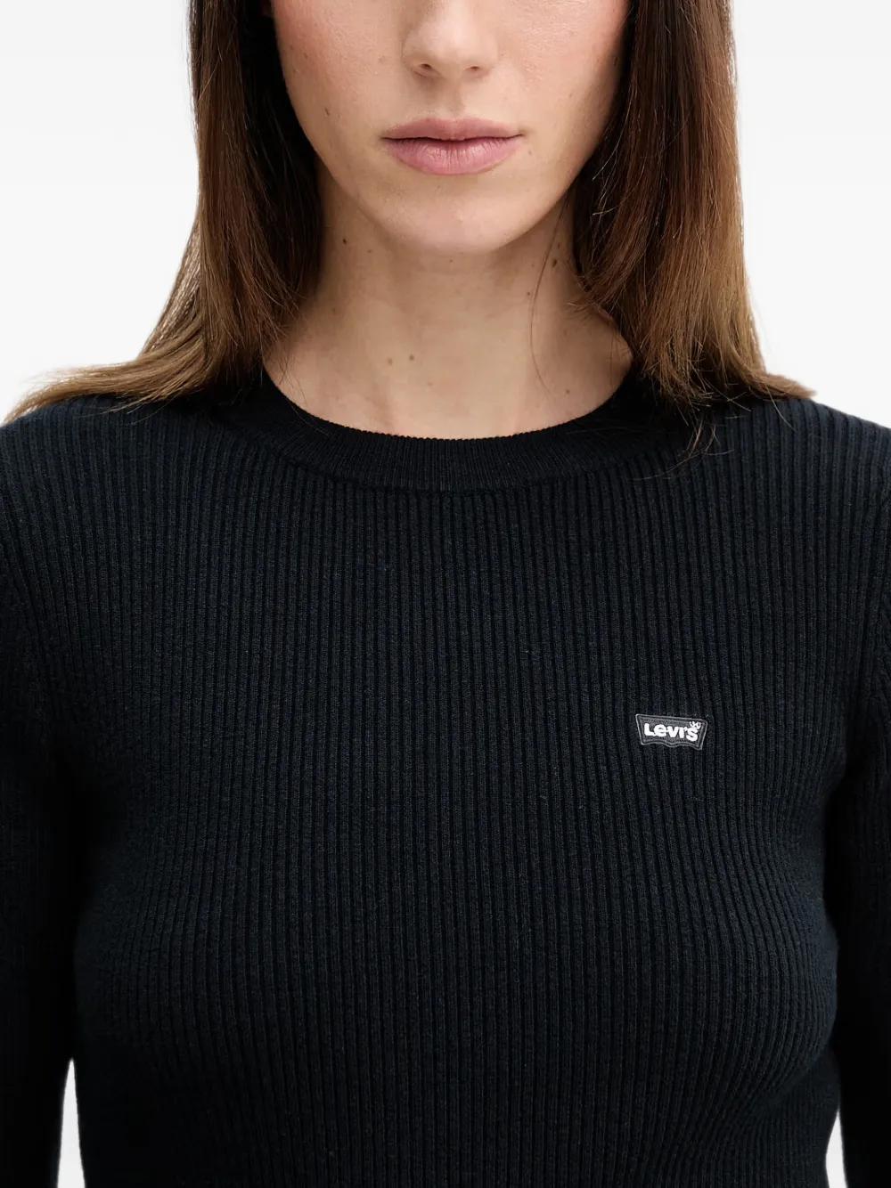 Levi's logo-detail long-sleeve top Zwart