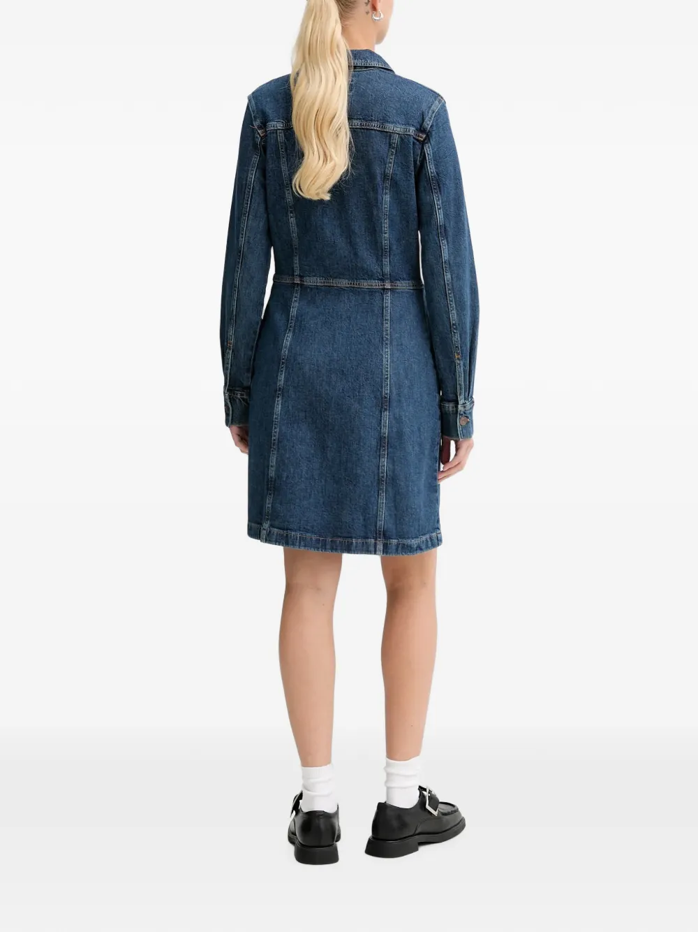 Levi's Flynn denim mini dress Blauw