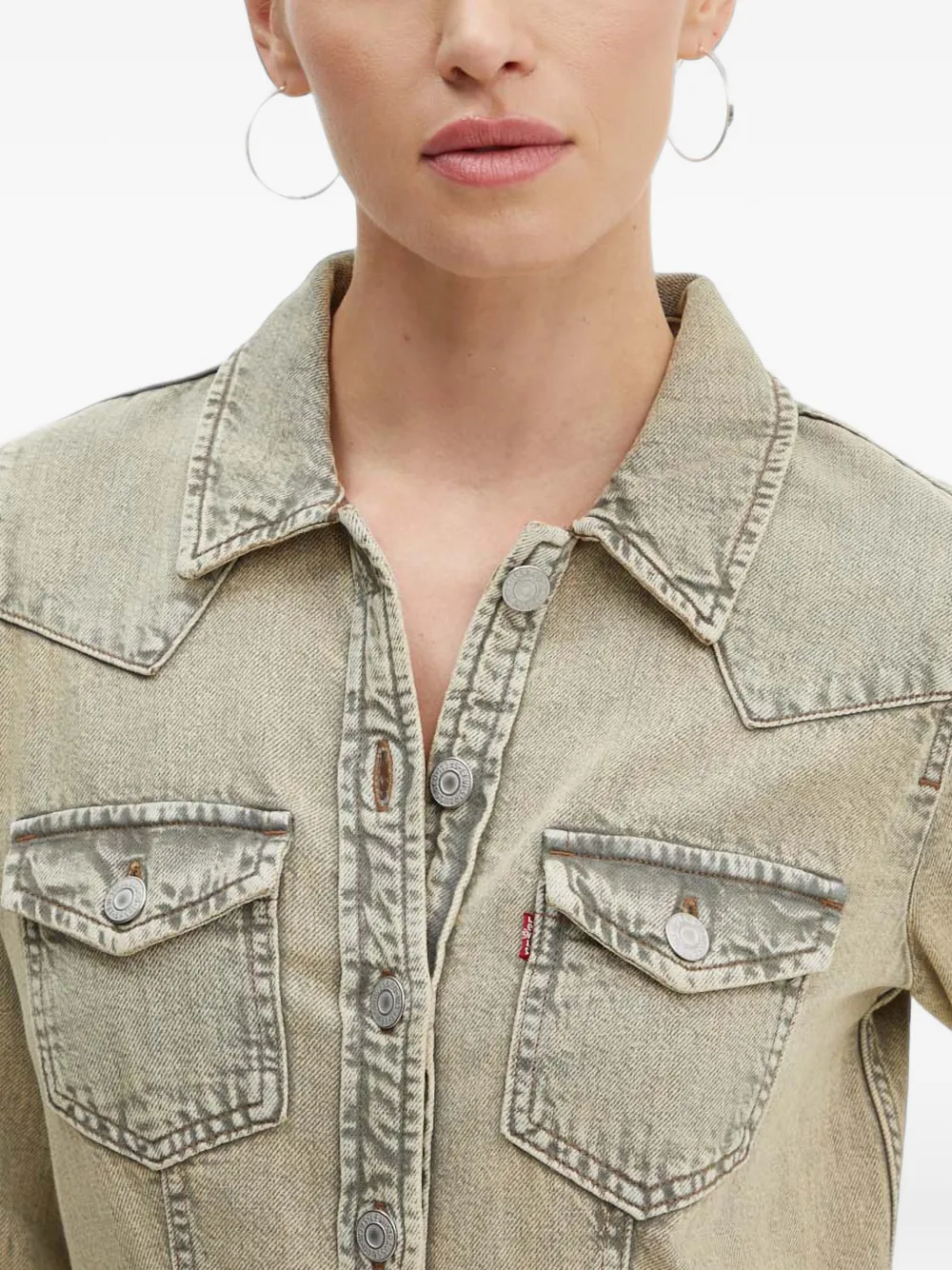 Levi's Flynn denim mini-jurk Beige