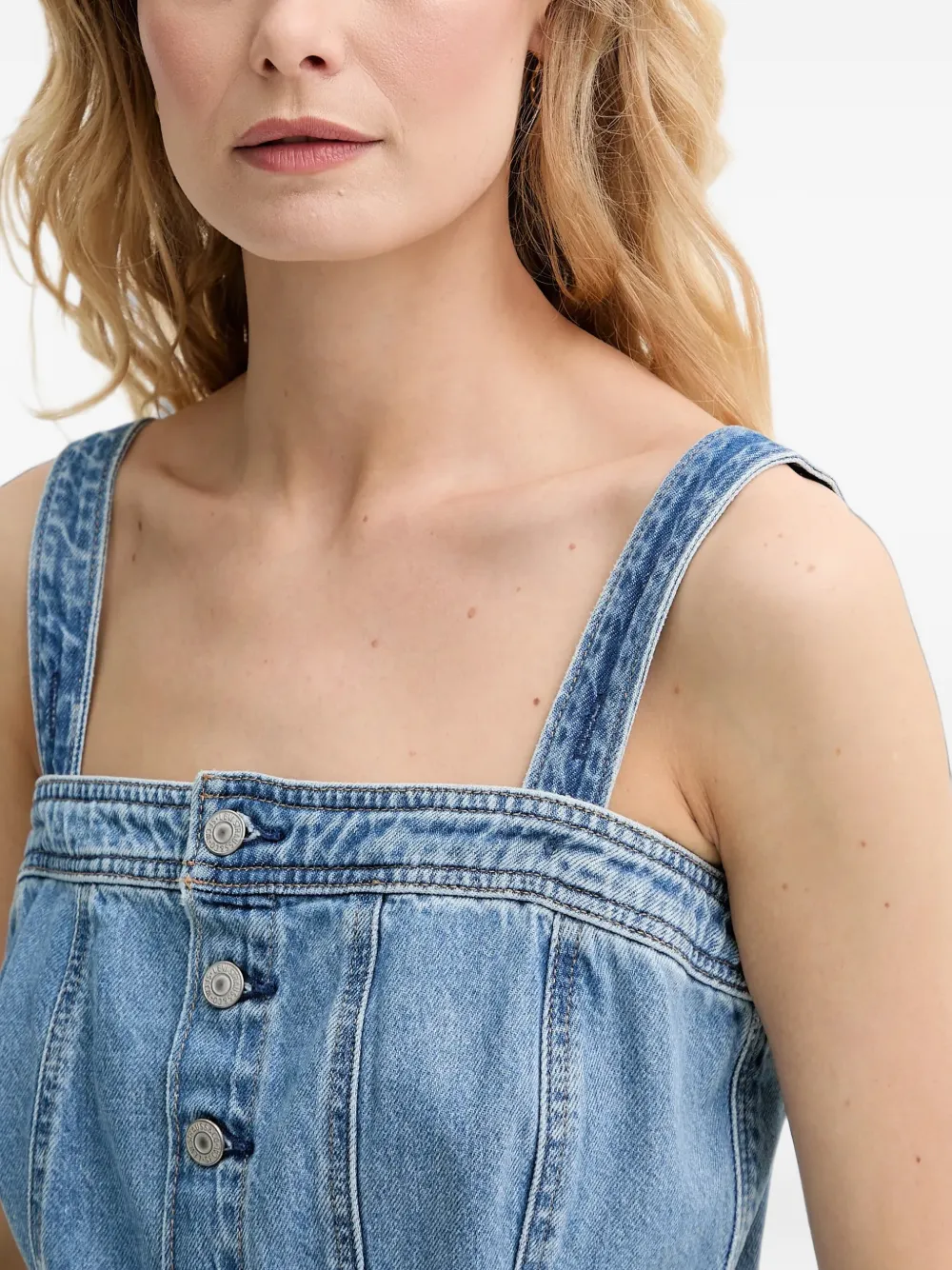Levi's Iconic denim jurk met knopen Blauw