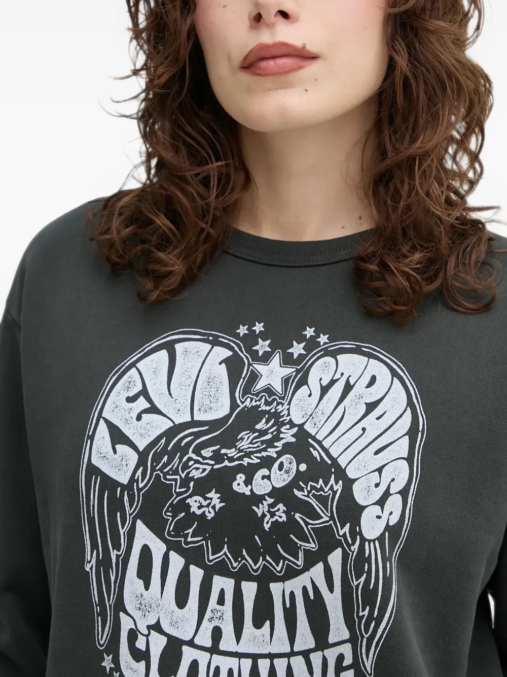 Levi's Heritage sweater met grafische print Grijs