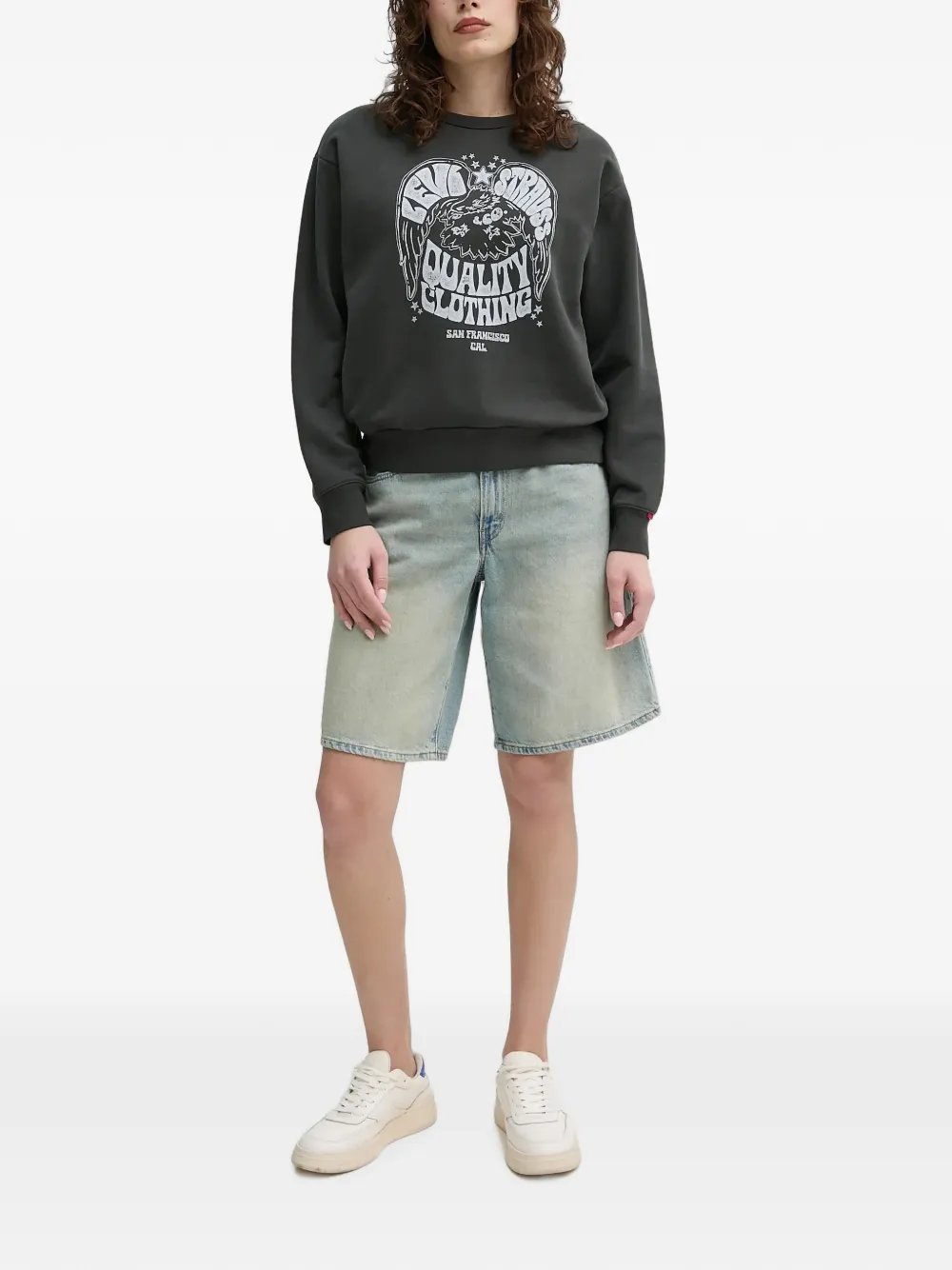 Levi's Heritage sweater met grafische print Grijs
