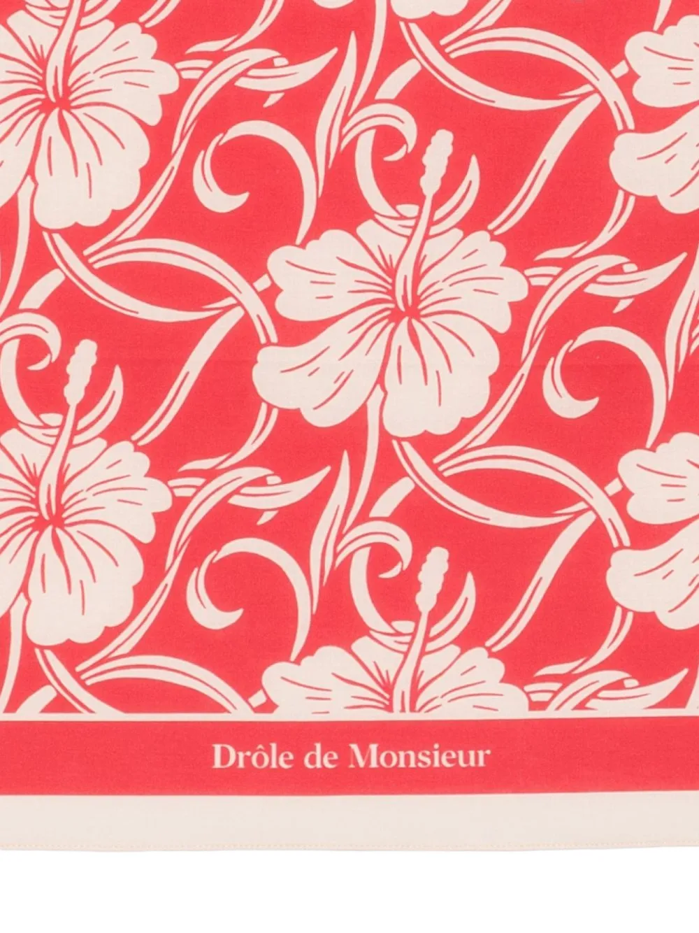 Drôle De Monsieur floral-print square scarf Rood