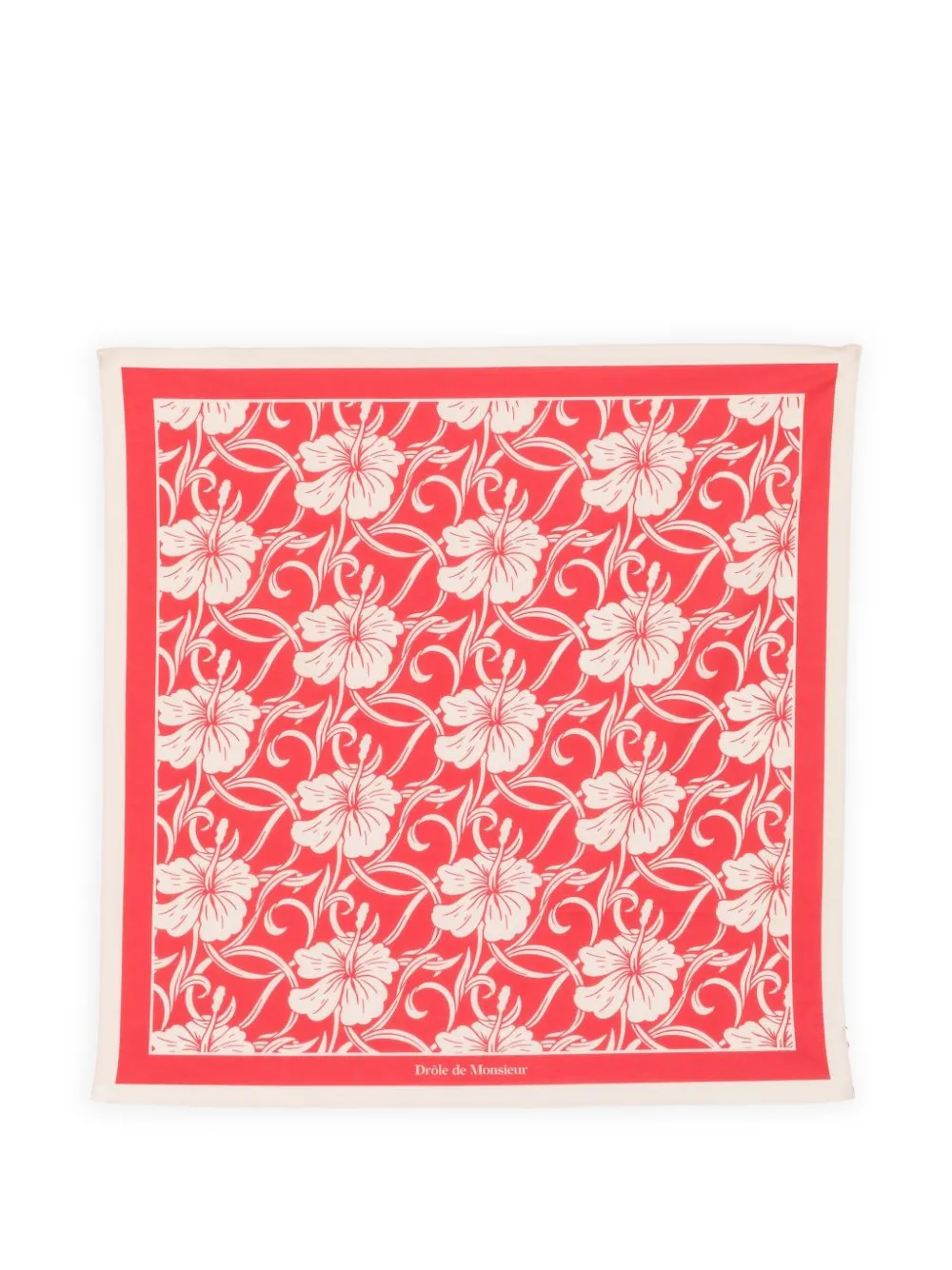 Drôle De Monsieur floral-print silk scarf - Rosso