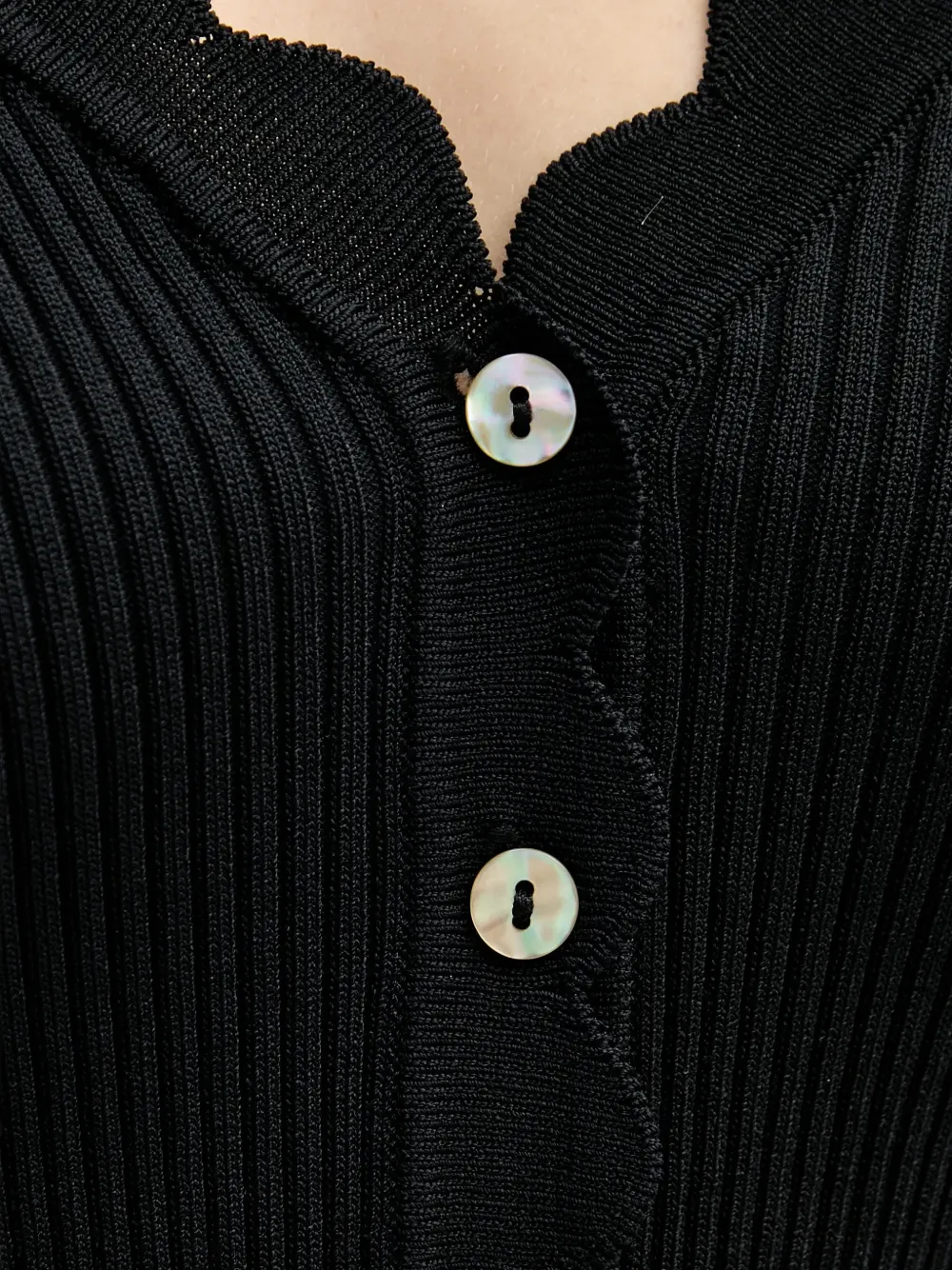 Silvian Heach Vest met gewelfde afwerking en knopen Zwart