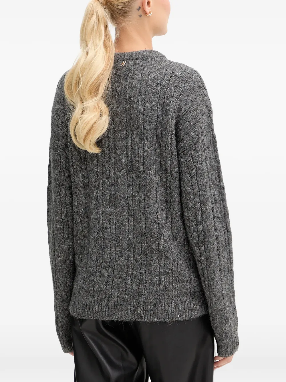 Silvian Heach cable knit sweater Grijs