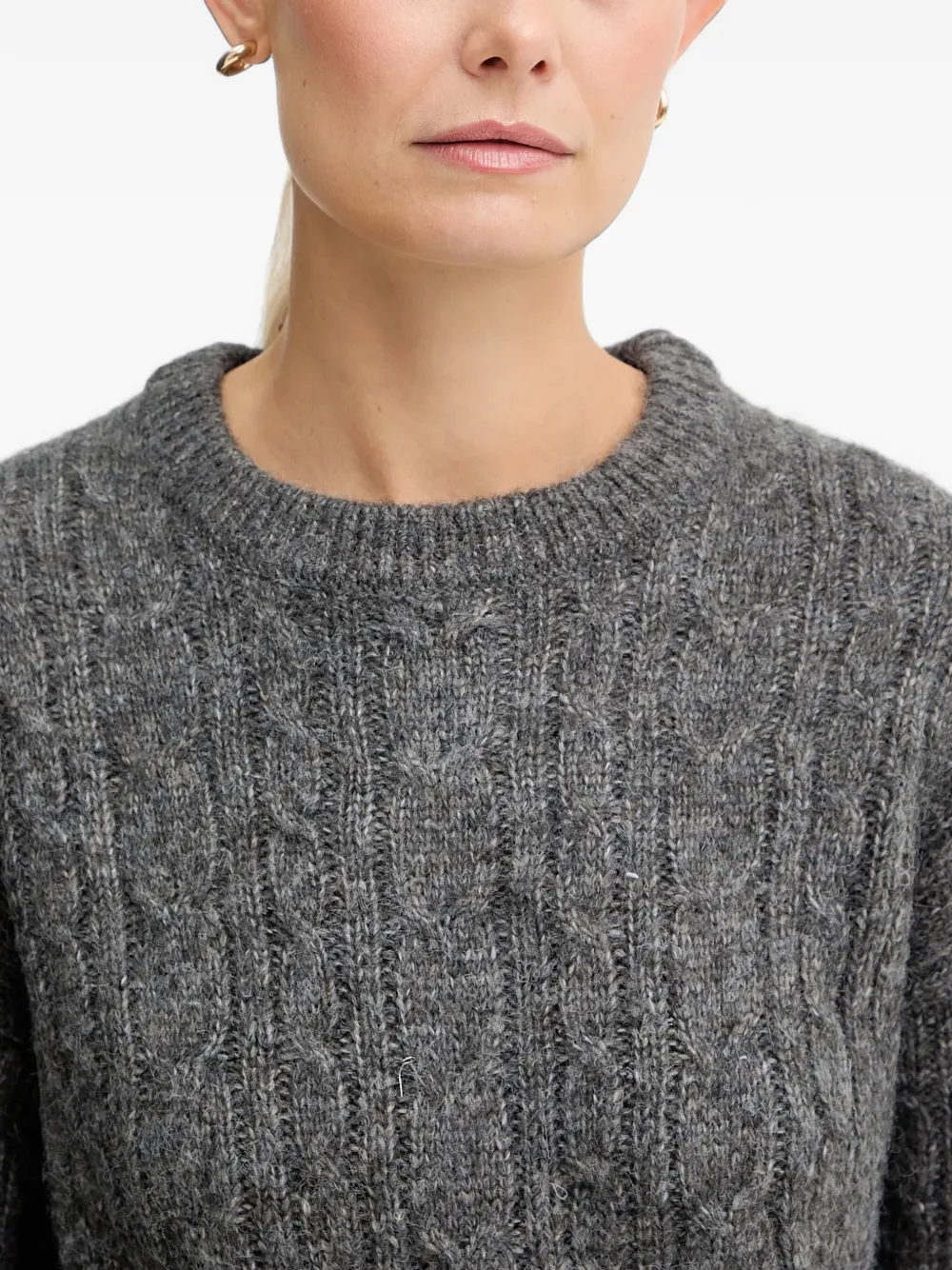 Silvian Heach cable knit sweater Grijs