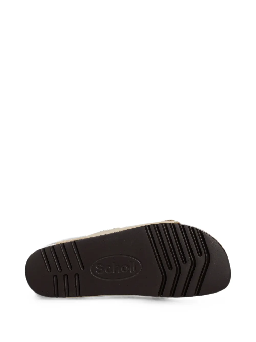 Scholl buckle-fastening slides Beige