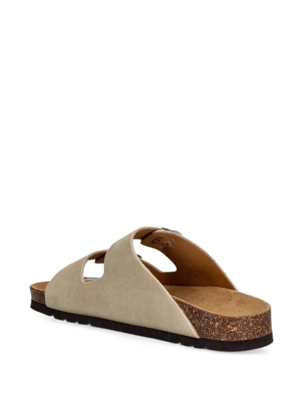 Scholl buckle-fastening slides Beige