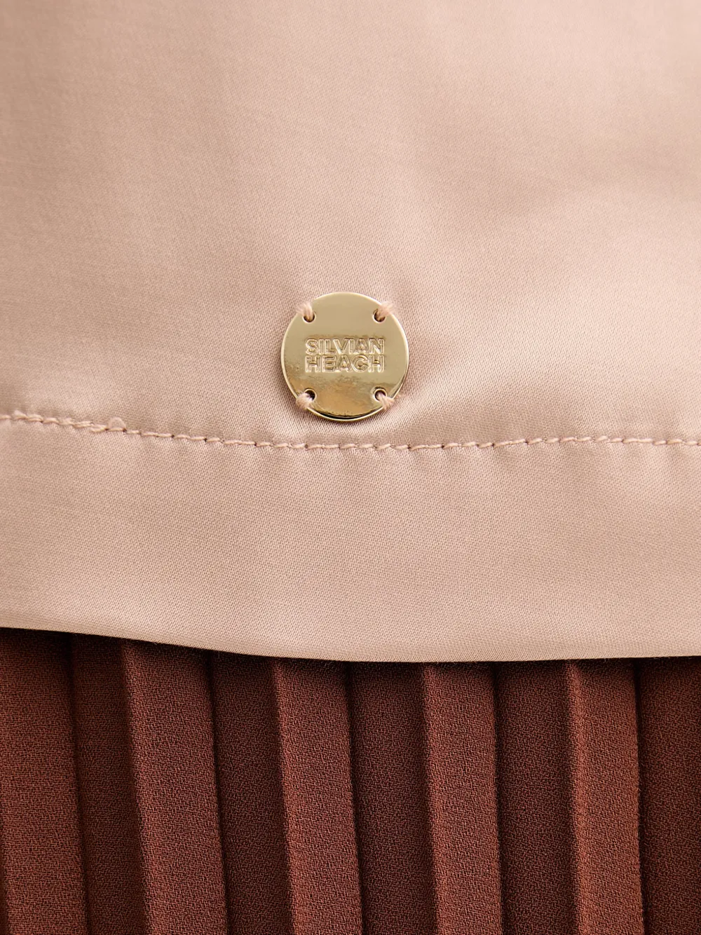 Silvian Heach Resana crew neck short-sleeve top Roze