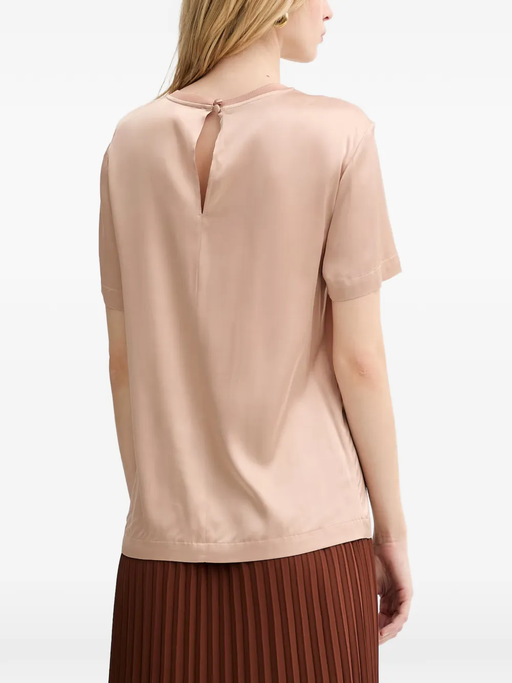 Silvian Heach Resana crew neck short-sleeve top Roze