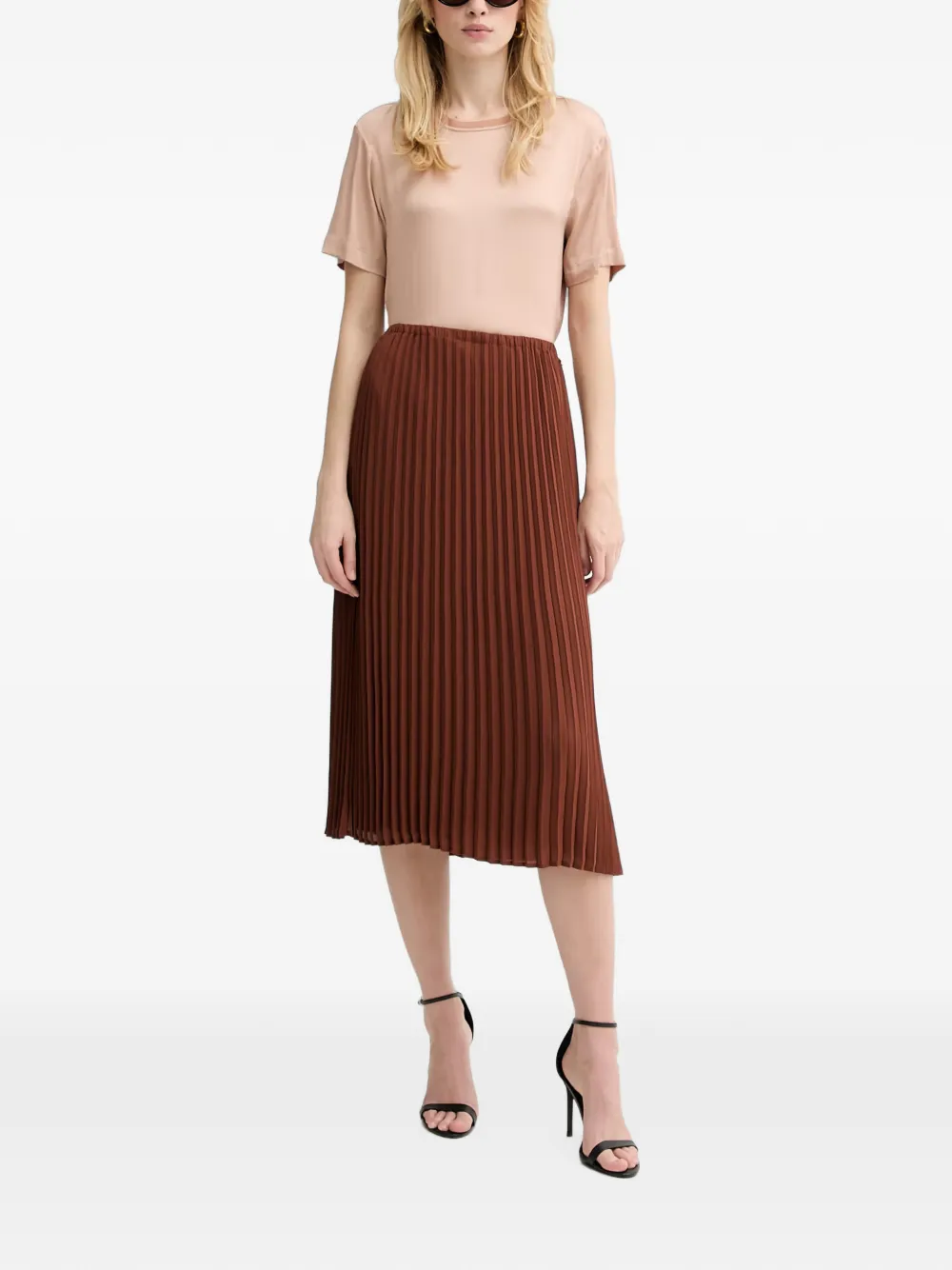 Silvian Heach Resana crew neck short-sleeve top Roze