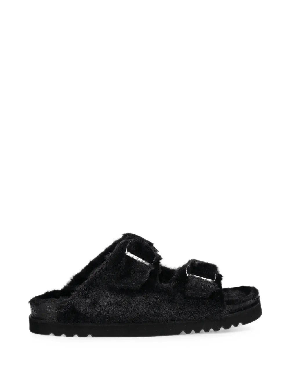 Scholl Belle buckle-fastening faux-fur sandals