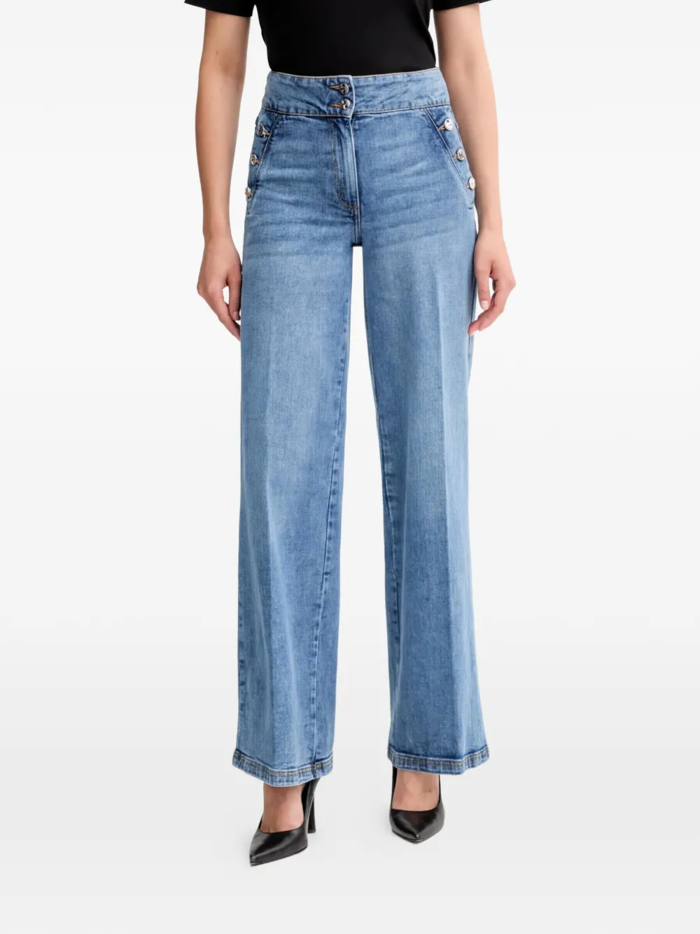 Silvian Heach Jeans a gamba ampia - Blu