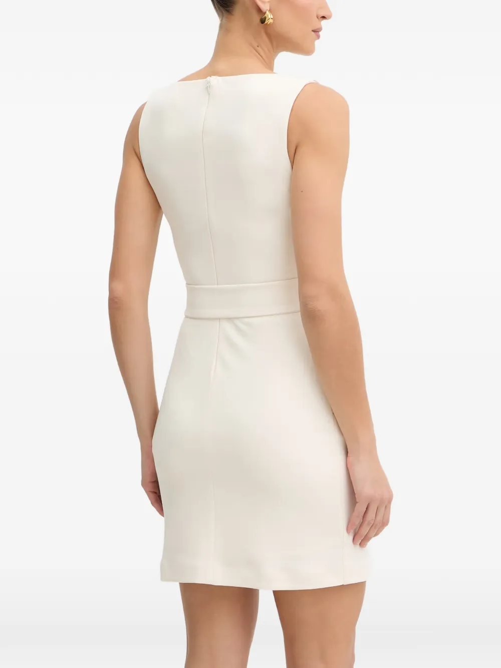 Silvian Heach belted sleeveless mini dress Beige