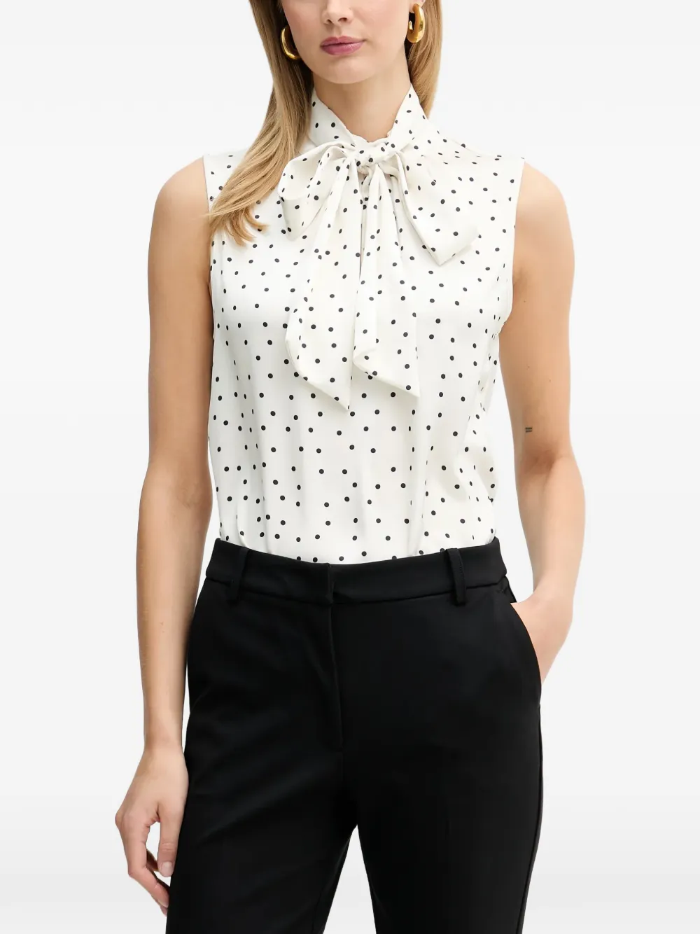 Silvian Heach Top a pois - Bianco