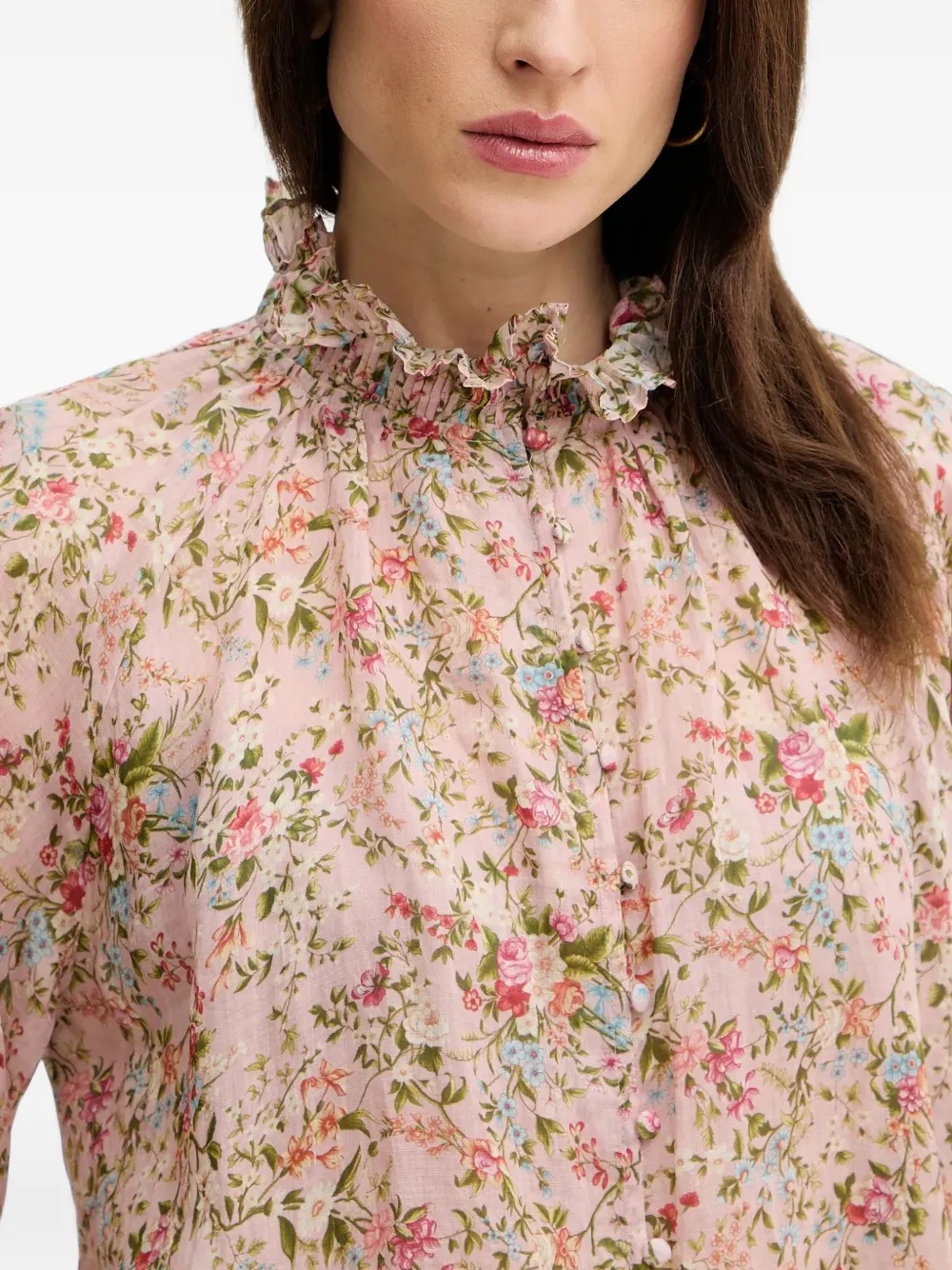 Silvian Heach Sparta blouse met ruches Roze