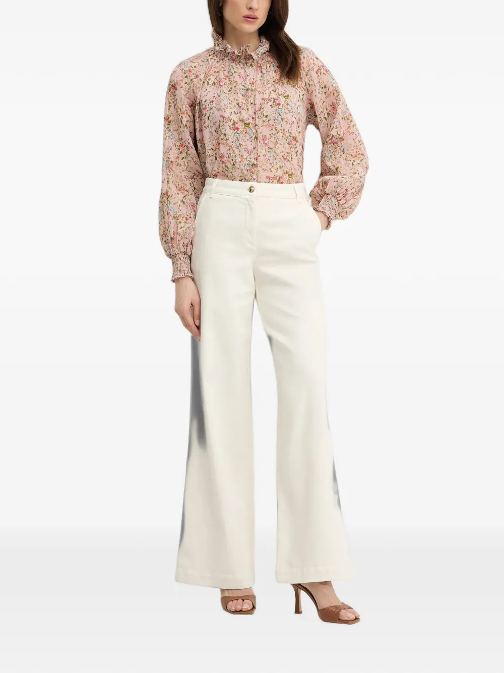 Silvian Heach Sparta blouse met ruches Roze