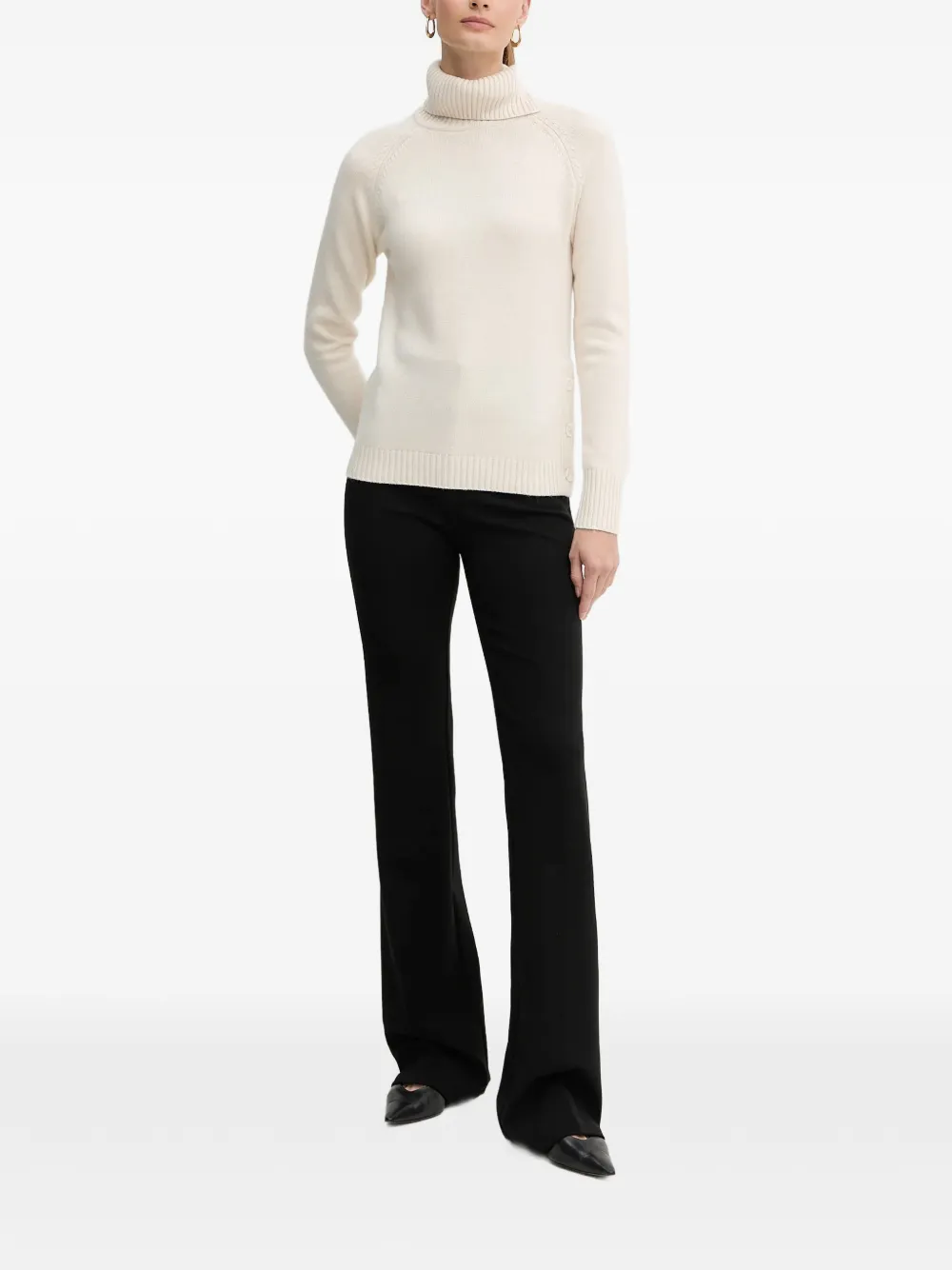 Silvian Heach Gebreide coltrui met knoopdetail Beige