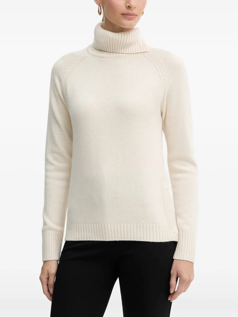 Silvian Heach Gebreide coltrui met knoopdetail Beige