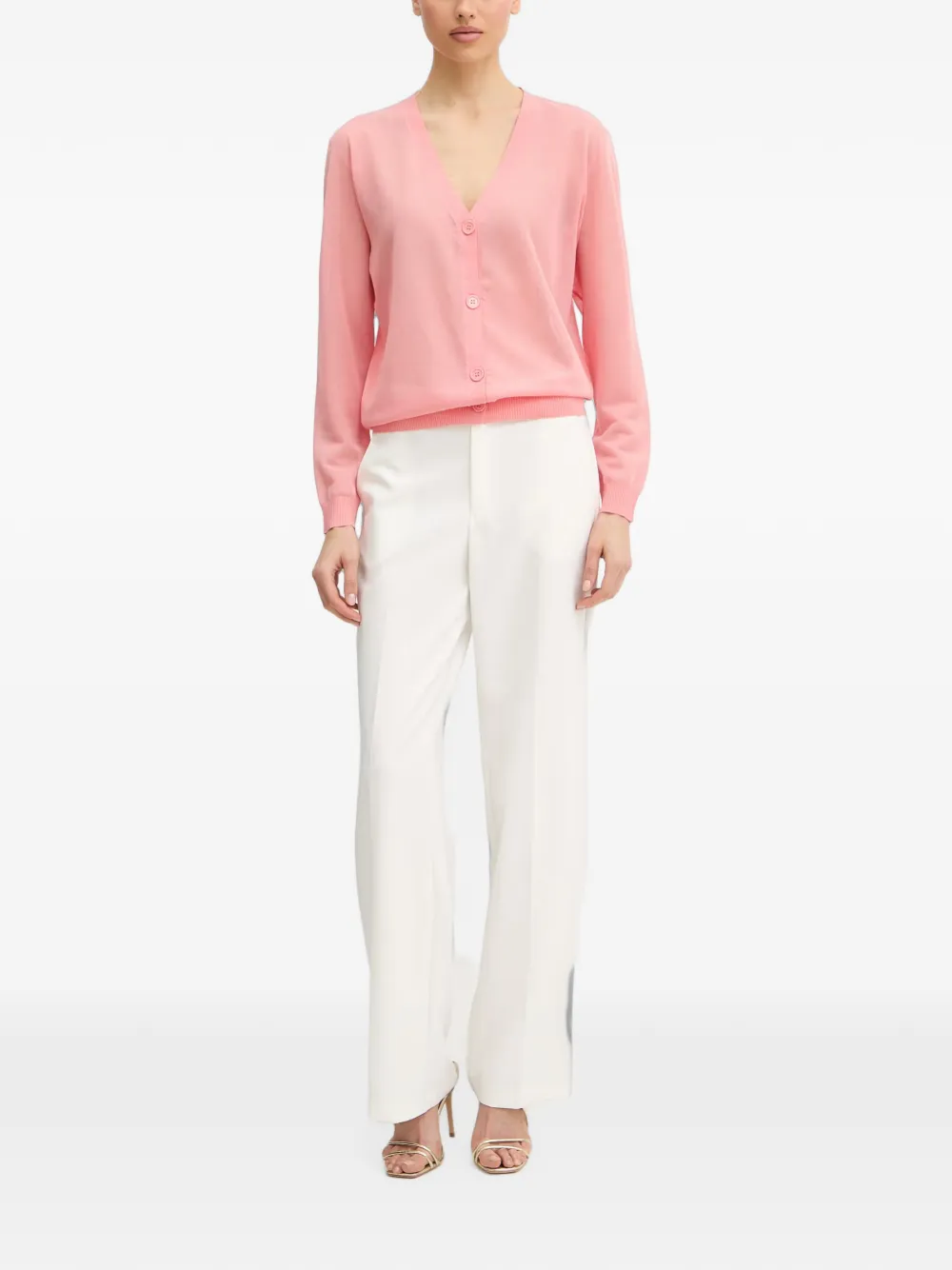 Silvian Heach Vest met V-hals en knoop Roze