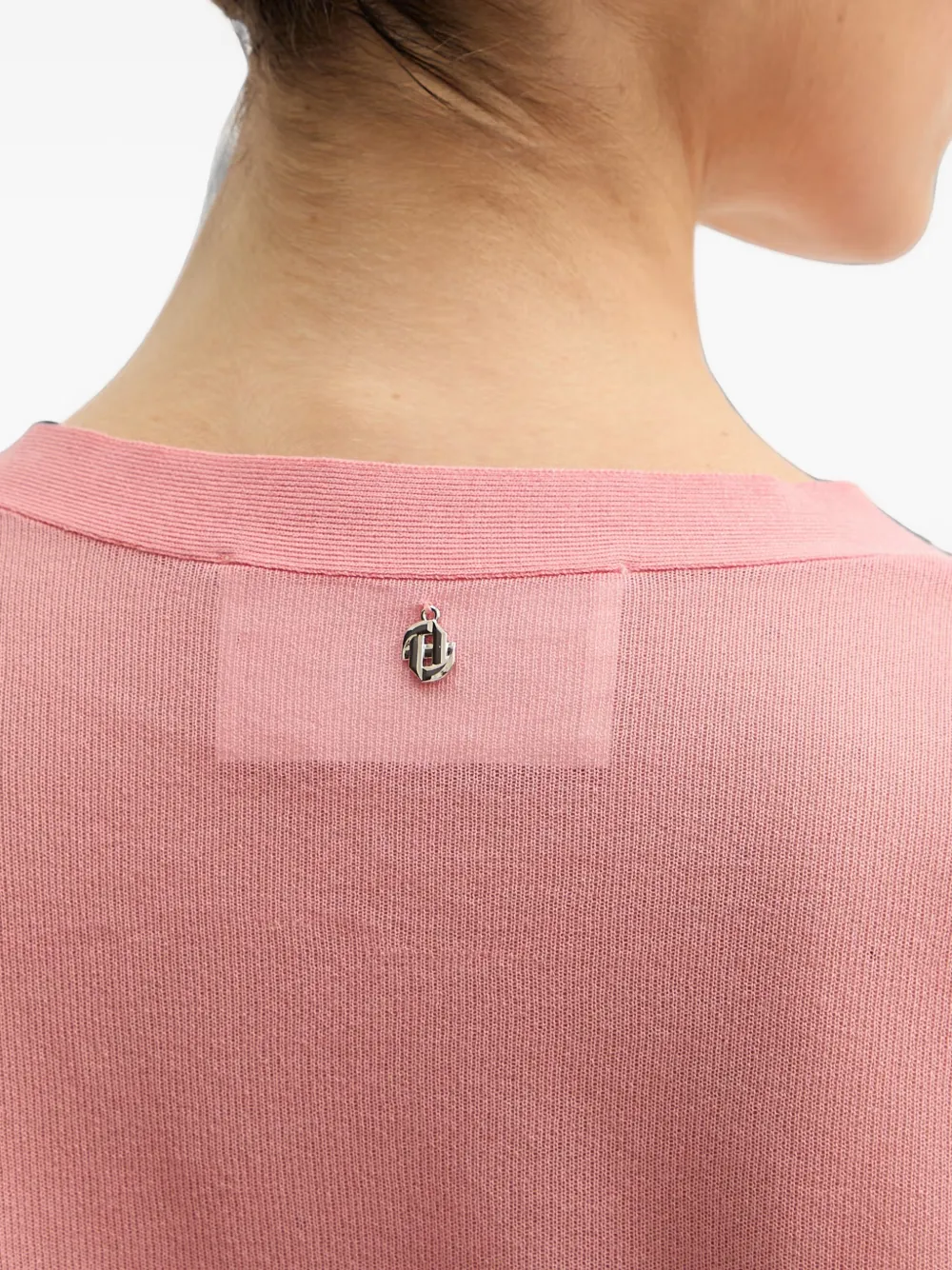 Silvian Heach Vest met V-hals en knoop Roze