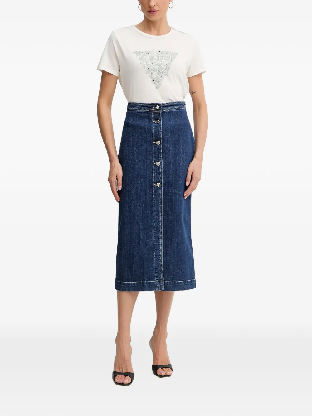 Silvian Heach button-up midi skirt