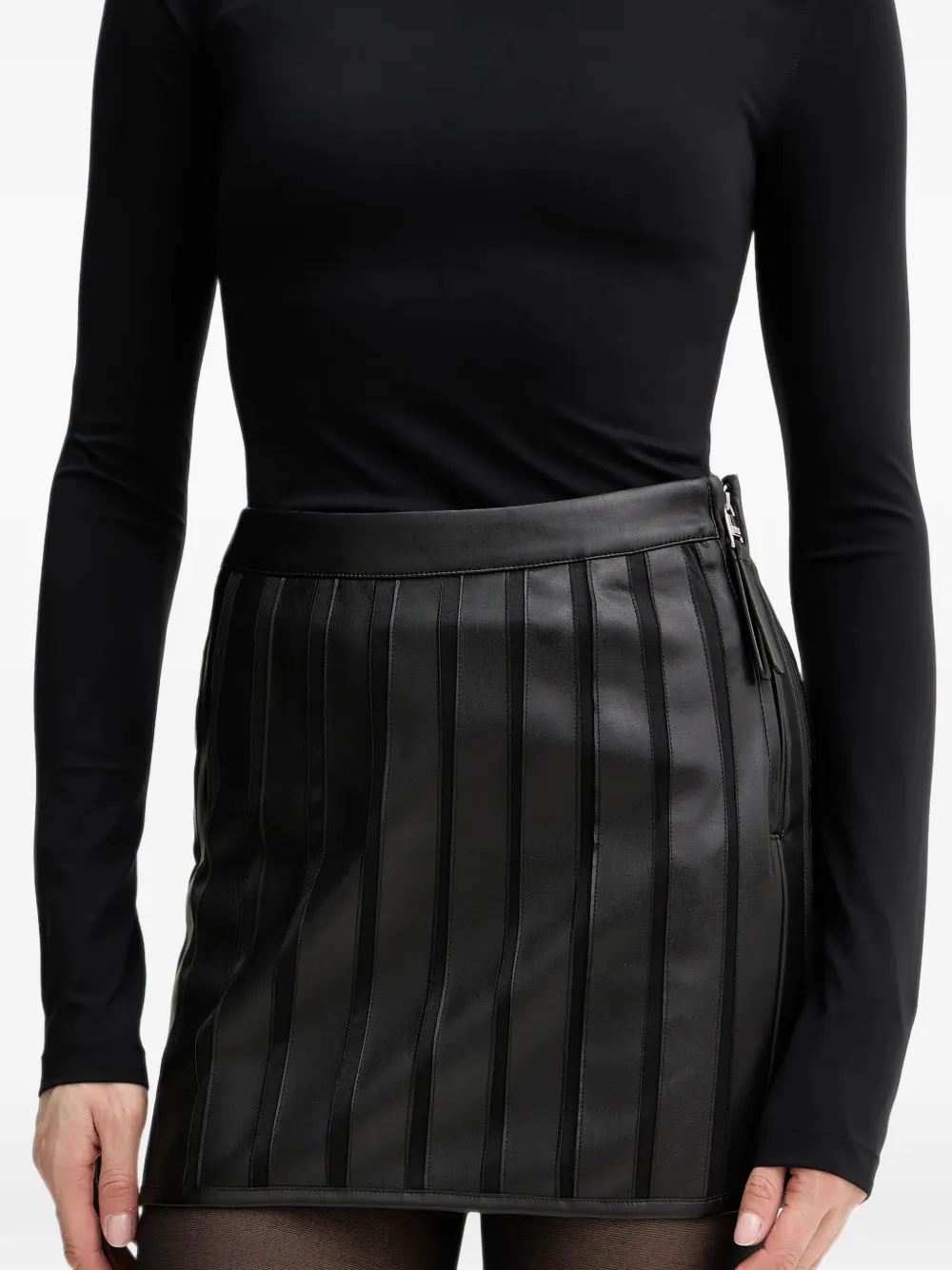 Silvian Heach Manny stripe panel mini skirt