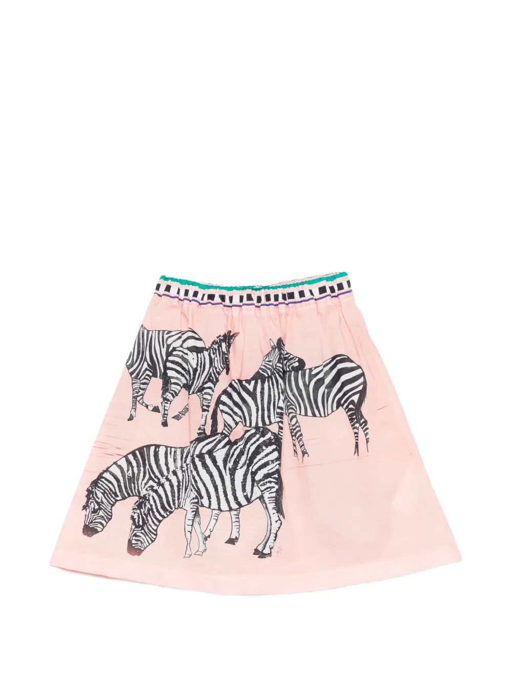 Stella Jean Kids zebra-print skirt - Rosa